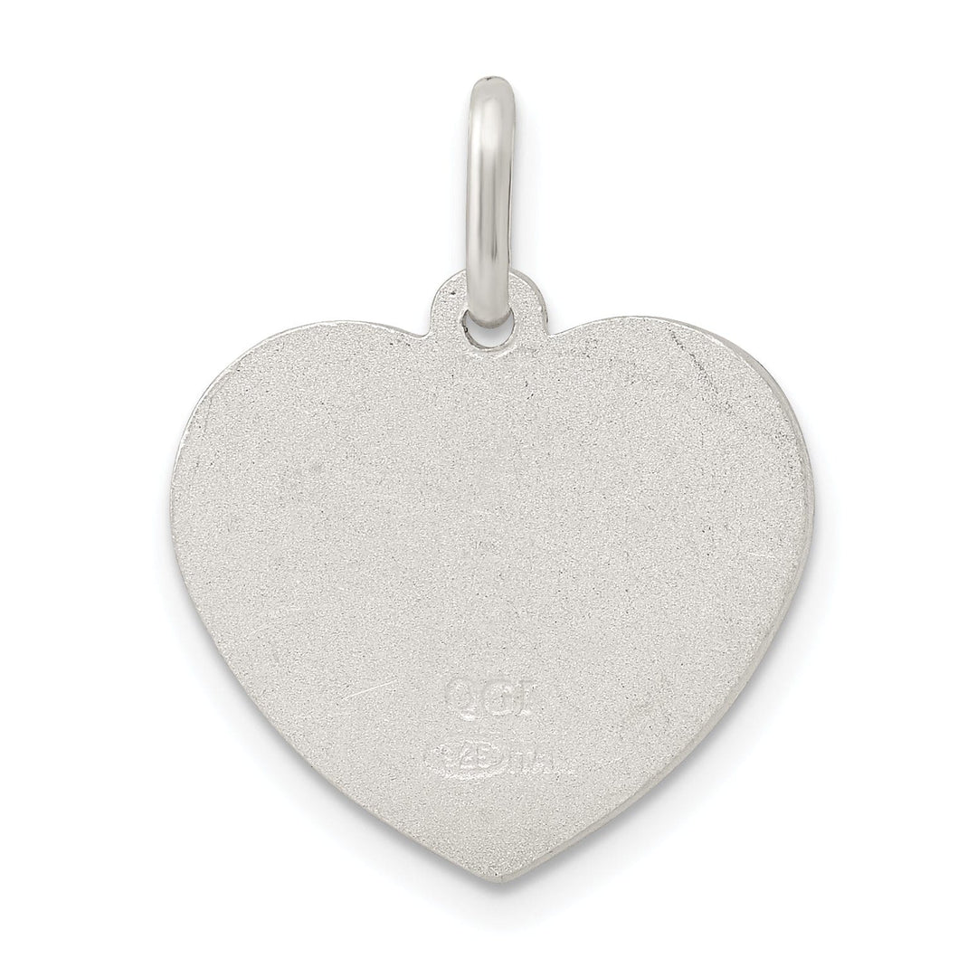 Lovely Rita's Pendants & Charms Sterling Silver Satin Angel Heart Charm