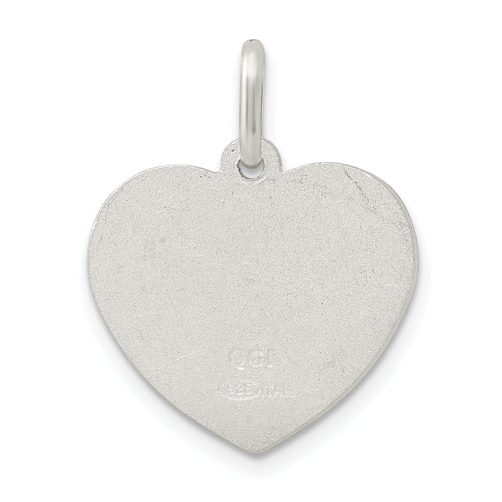 Lovely Rita's Pendants & Charms Sterling Silver Satin Angel Heart Charm