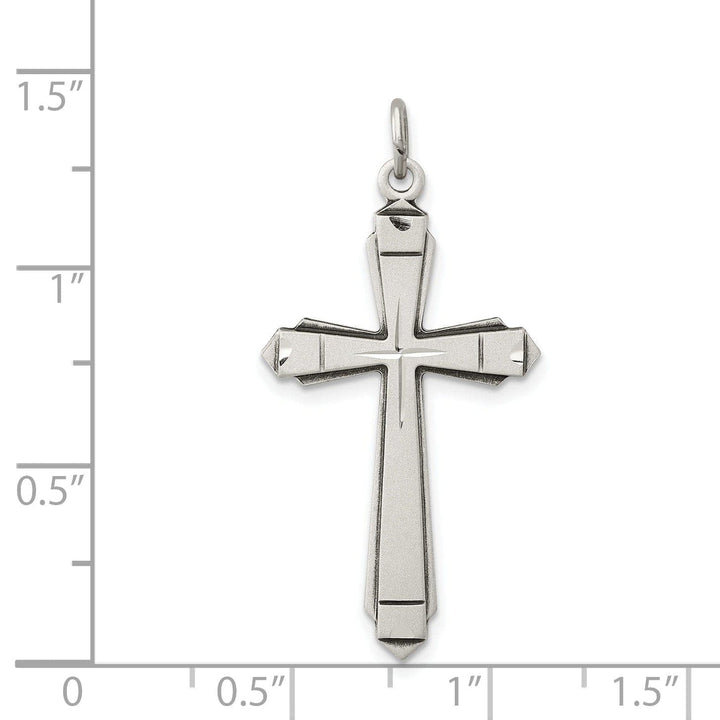 Lovely Rita's Pendants & Charms Sterling Silver Satin Cross Pendant