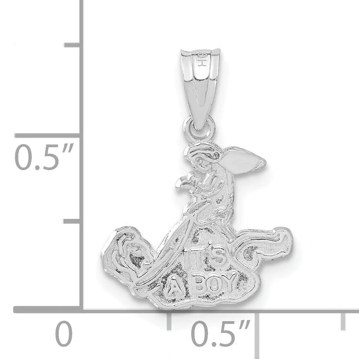 Lovely Rita's Pendants & Charms Sterling Silver Satin Finish It's A Boy Charm
