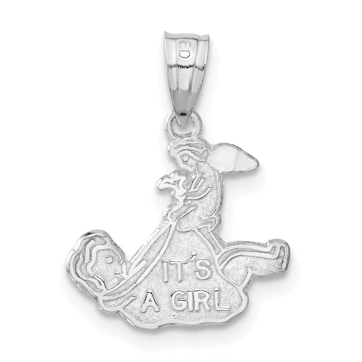Lovely Rita's Pendants & Charms Sterling Silver Satin Finish It's A Girl Charm