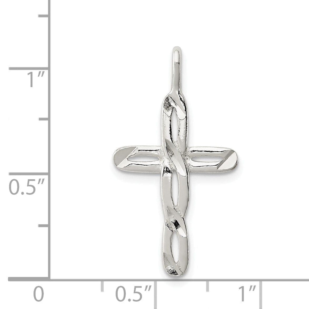 Lovely Rita's Pendants & Charms Sterling Silver Satin Latin Cross Pendant