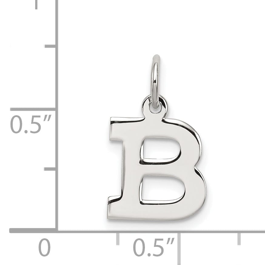 Lovely Rita's Pendants & Charms Sterling Silver Small Block Initial B Charm
