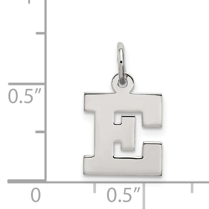 Lovely Rita's Pendants & Charms Sterling Silver Small Block Initial E Charm