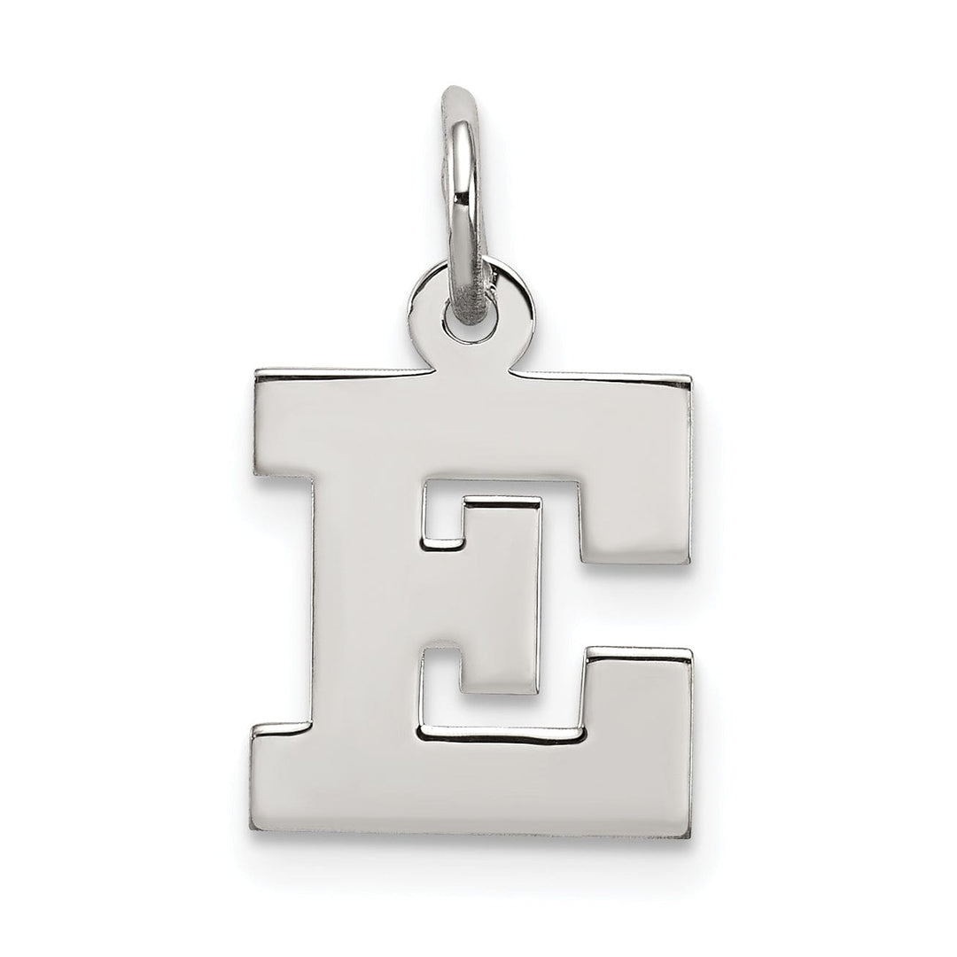 Lovely Rita's Pendants & Charms Sterling Silver Small Block Initial E Charm