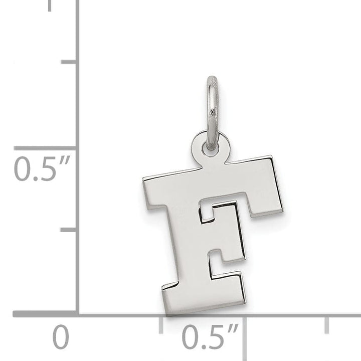 Lovely Rita's Pendants & Charms Sterling Silver Small Block Initial F Charm