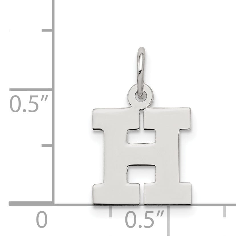 Lovely Rita's Pendants & Charms Sterling Silver Small Block Initial H Charm