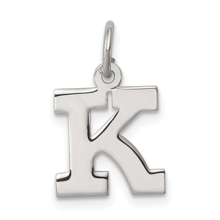 Lovely Rita's Pendants & Charms Sterling Silver Small Block Initial K Charm