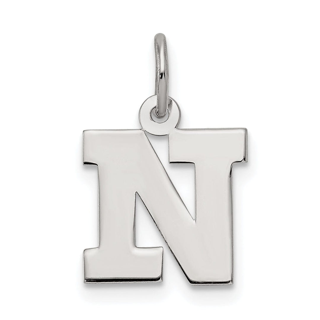 Lovely Rita's Pendants & Charms Sterling Silver Small Block Initial N Charm