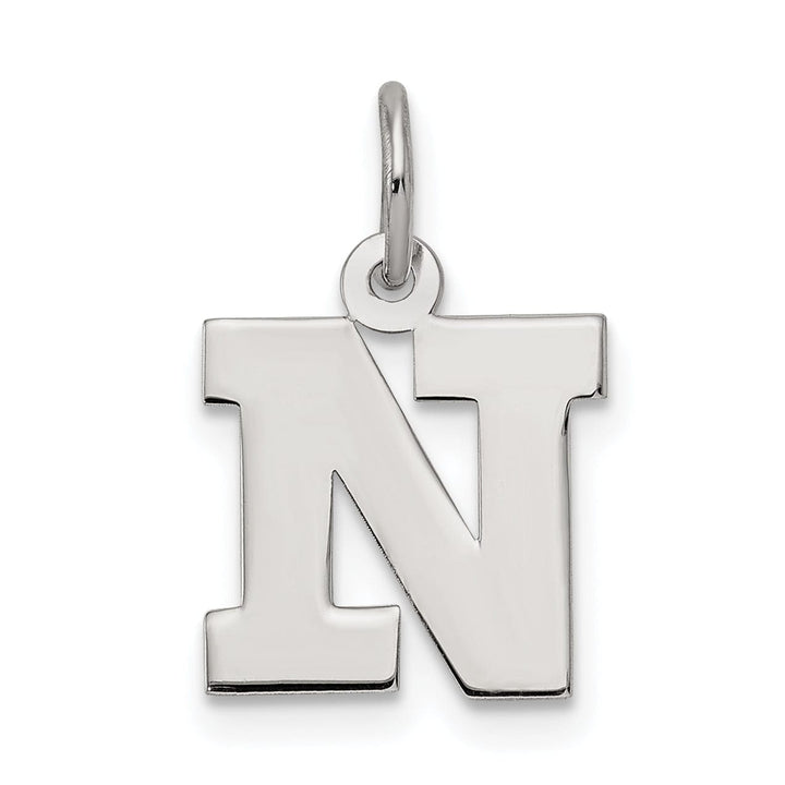 Lovely Rita's Pendants & Charms Sterling Silver Small Block Initial N Charm
