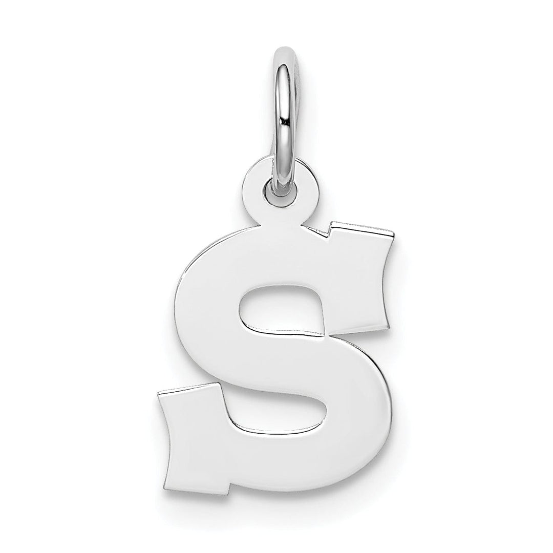 Lovely Rita's Pendants & Charms Sterling Silver Small Block Initial S Charm