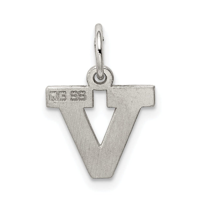 Lovely Rita's Pendants & Charms Sterling Silver Small Block Initial V Charm