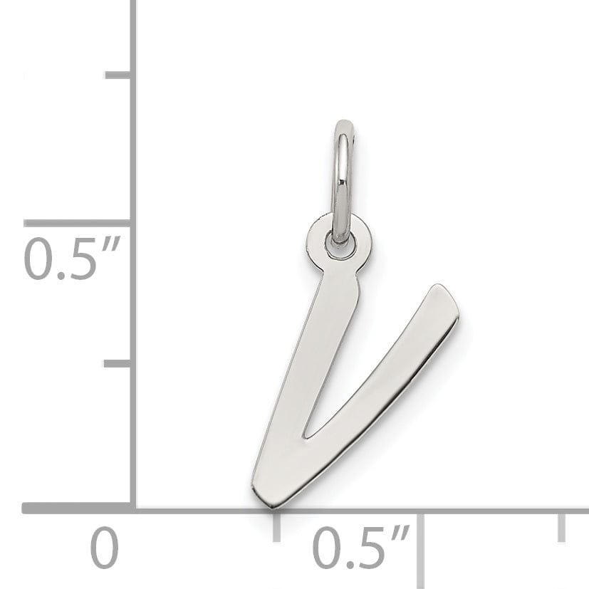 Lovely Rita's Pendants & Charms Sterling Silver Small Initial V Charm