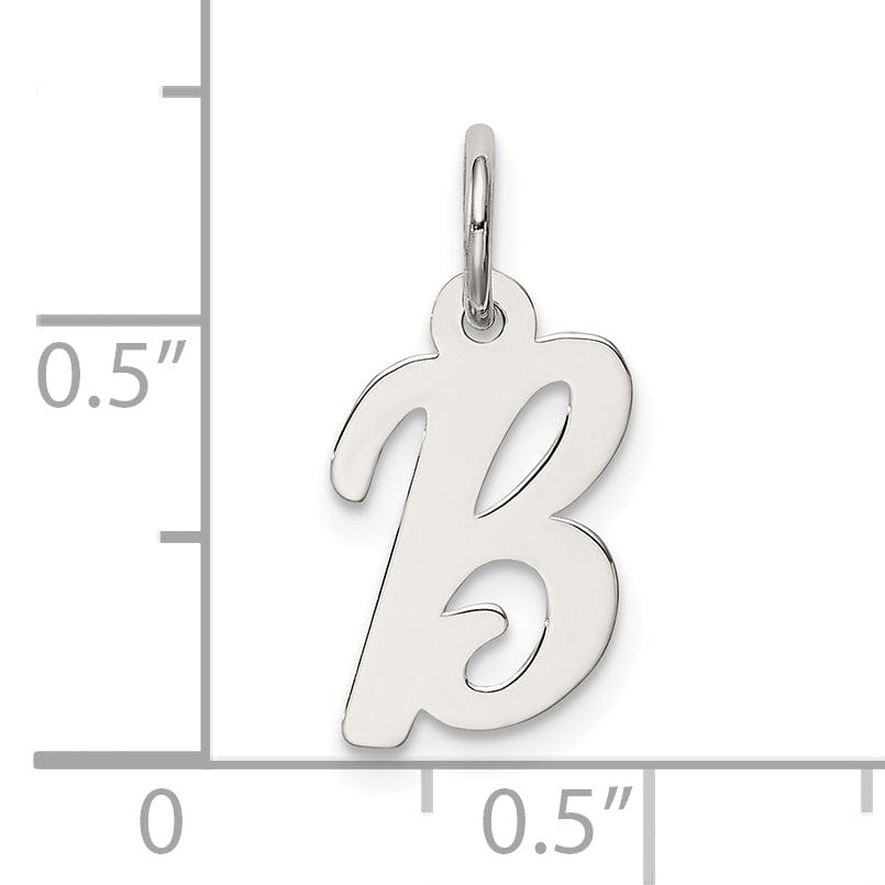 Lovely Rita's Pendants & Charms Sterling Silver Small Script Initial B Charm