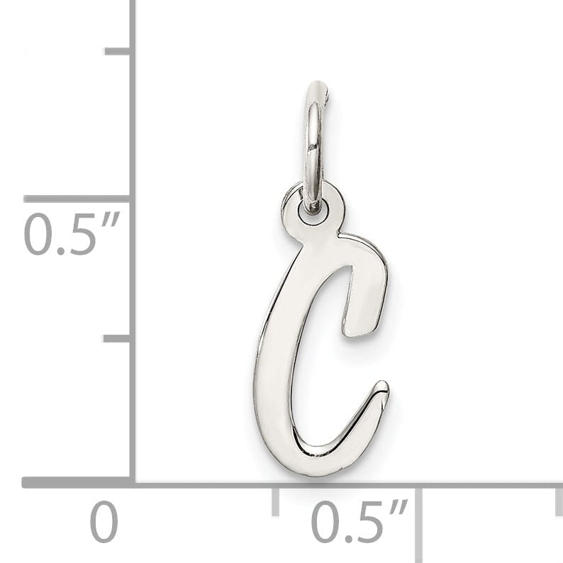 Lovely Rita's Pendants & Charms Sterling Silver Small Script Initial C Charm