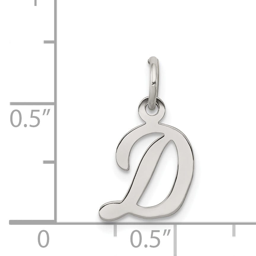 Lovely Rita's Pendants & Charms Sterling Silver Small Script Initial D Charm
