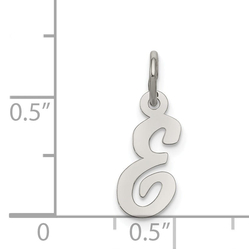 Lovely Rita's Pendants & Charms Sterling Silver Small Script Initial E Charm