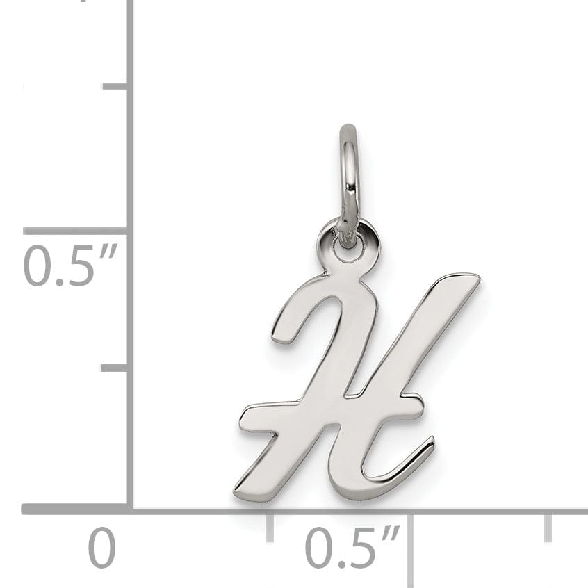 Lovely Rita's Pendants & Charms Sterling Silver Small Script Initial H Charm