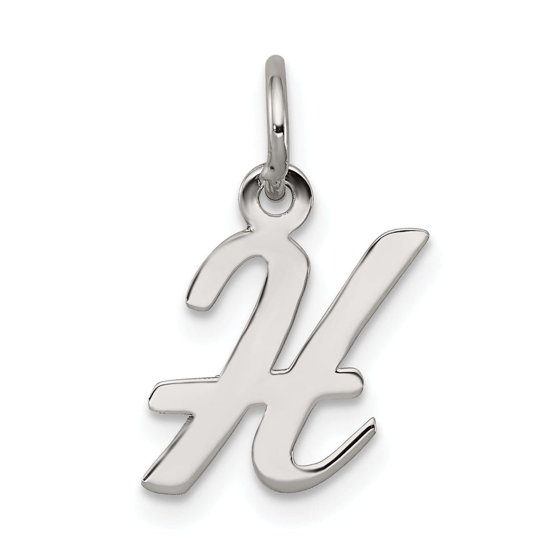 Lovely Rita's Pendants & Charms Sterling Silver Small Script Initial H Charm