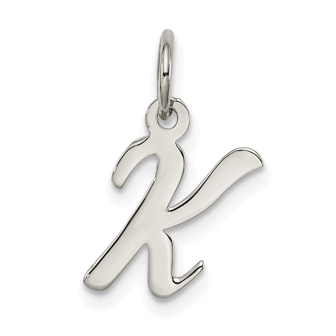 Lovely Rita's Pendants & Charms Sterling Silver Small Script Initial K Charm