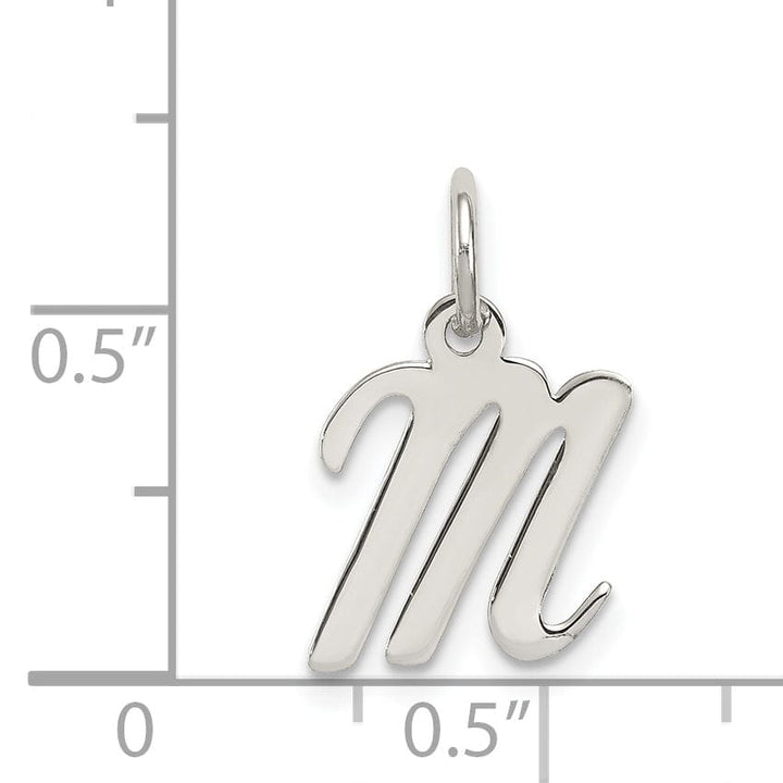 Lovely Rita's Pendants & Charms Sterling Silver Small Script Initial M Charm