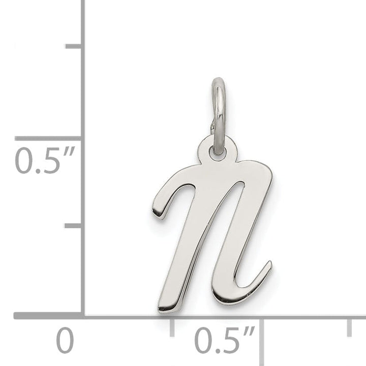 Lovely Rita's Pendants & Charms Sterling Silver Small Script Initial N Charm