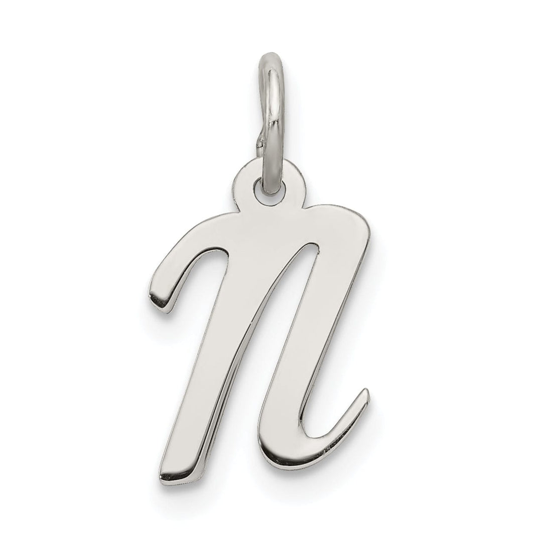 Lovely Rita's Pendants & Charms Sterling Silver Small Script Initial N Charm