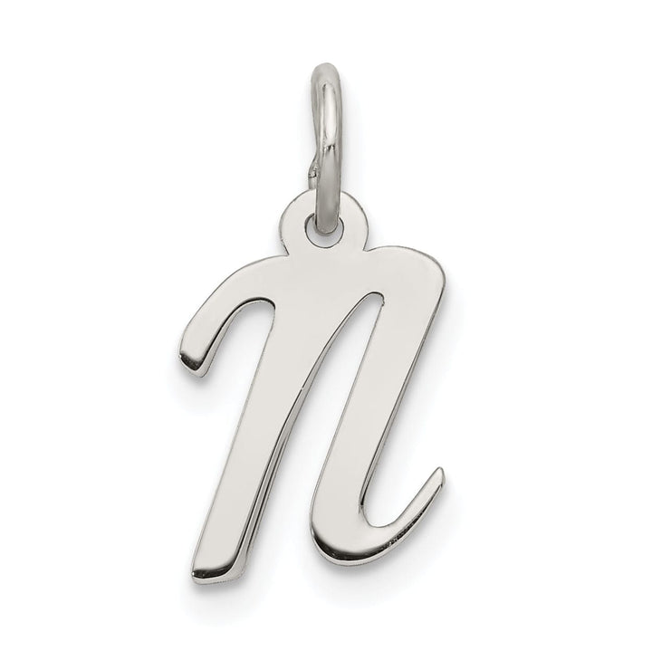 Lovely Rita's Pendants & Charms Sterling Silver Small Script Initial N Charm