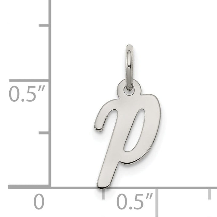 Lovely Rita's Pendants & Charms Sterling Silver Small Script Initial P Charm
