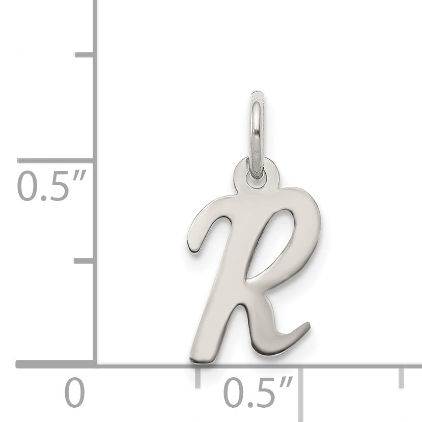 Lovely Rita's Pendants & Charms Sterling Silver Small Script Initial R Charm