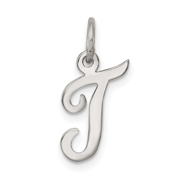 Lovely Rita's Pendants & Charms Sterling Silver Small Script Initial T Charm