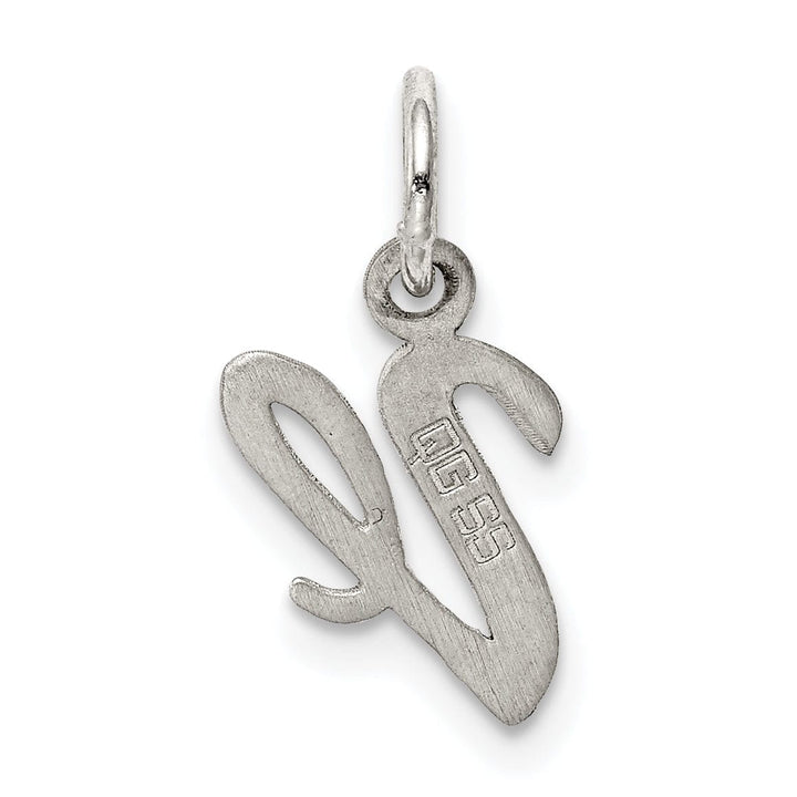 Lovely Rita's Pendants & Charms Sterling Silver Small Script Initial V Charm
