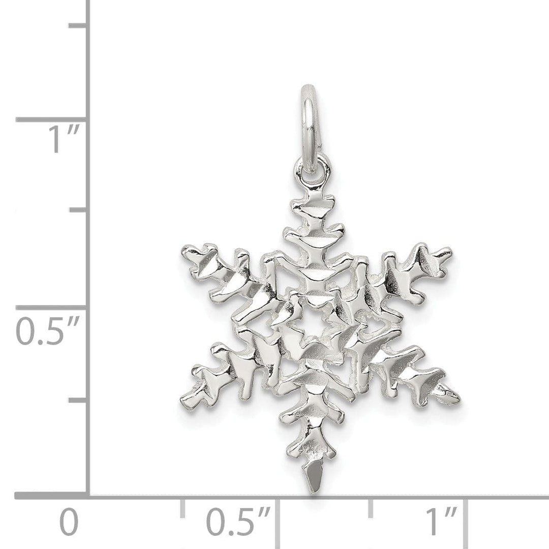 Lovely Rita's Pendants & Charms Sterling Silver Snowflake Charm Pendant