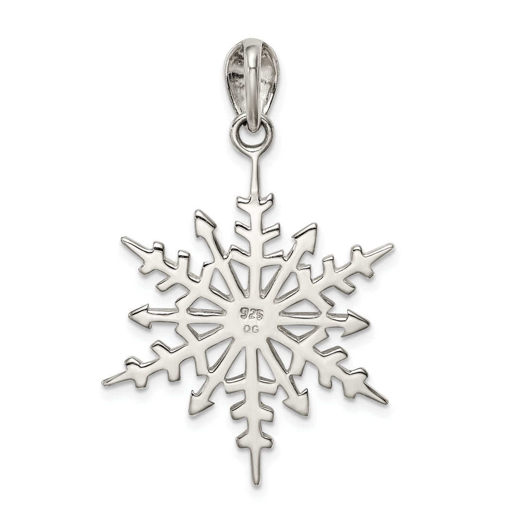 Lovely Rita's Pendants & Charms Sterling Silver Snowflake Stellux Crystal Charm