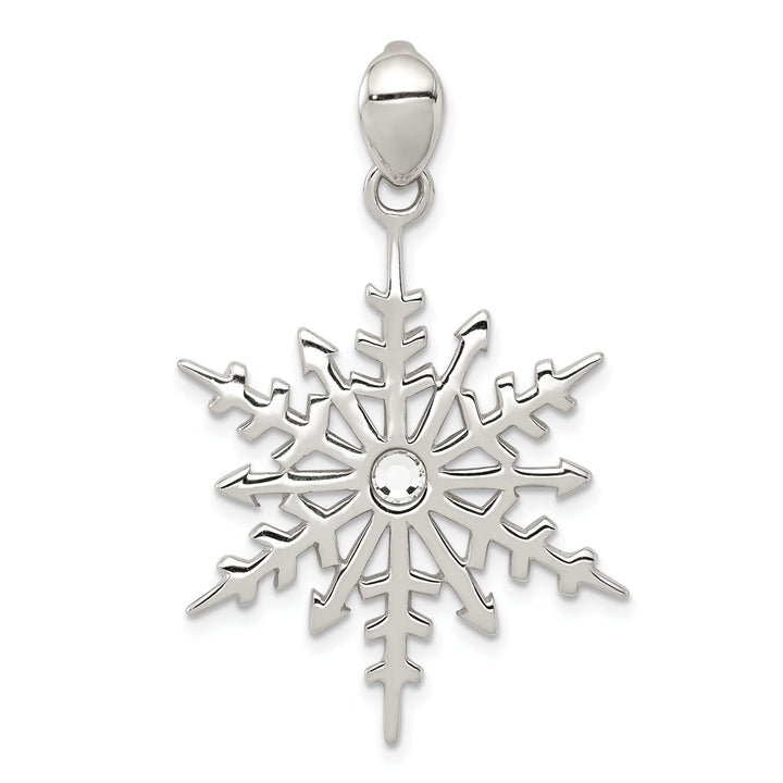 Lovely Rita's Pendants & Charms Sterling Silver Snowflake Stellux Crystal Charm