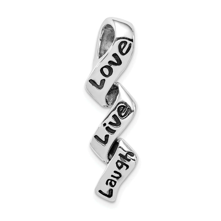 Lovely Rita's Pendants & Charms Sterling Silver Solid Love Live Laugh Charm