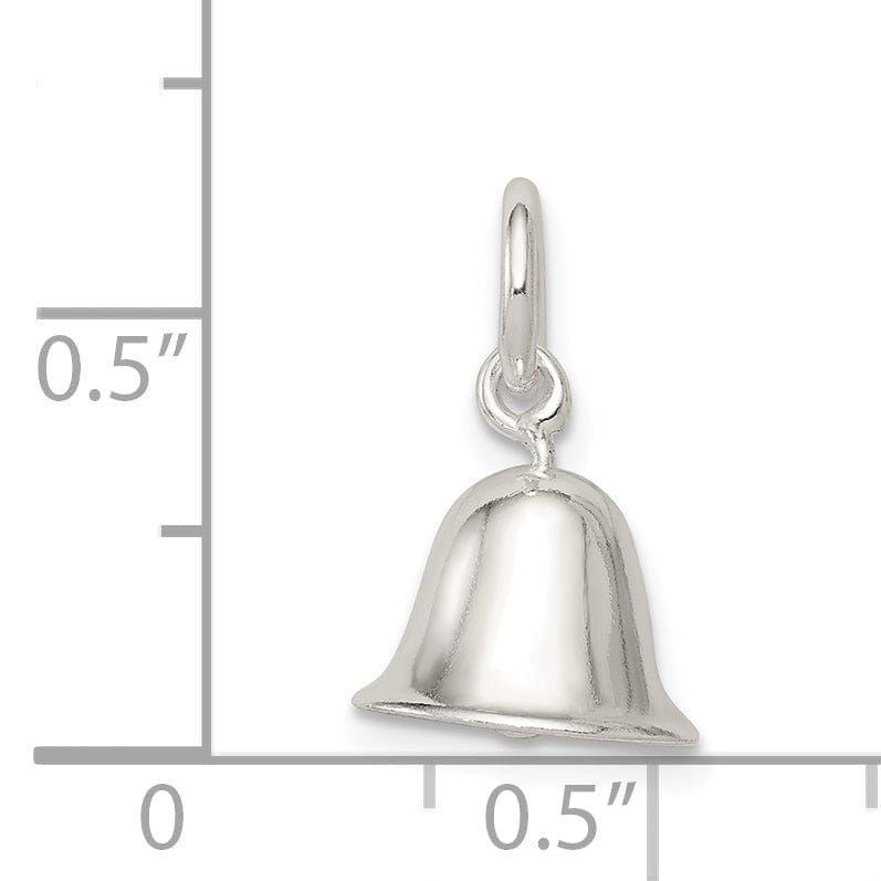 Lovely Rita's Pendants & Charms Sterling Silver Solid Moveable 3-D Bell Charm