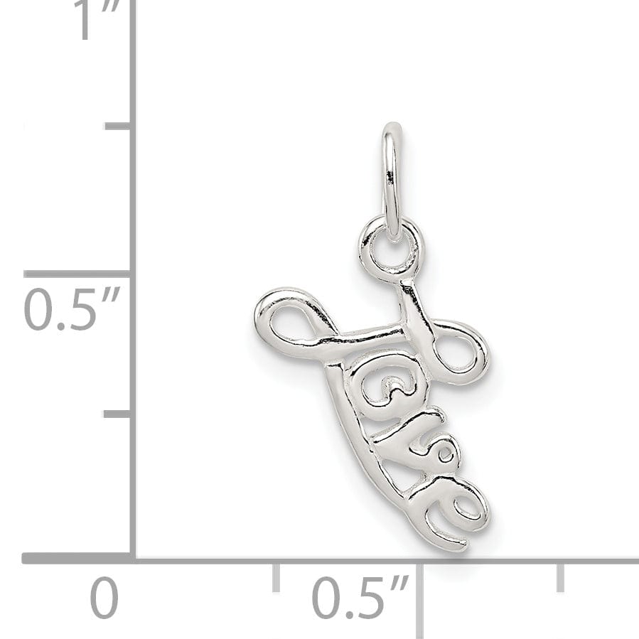Lovely Rita's Pendants & Charms Sterling Silver Solid Polish Finish Love Charm