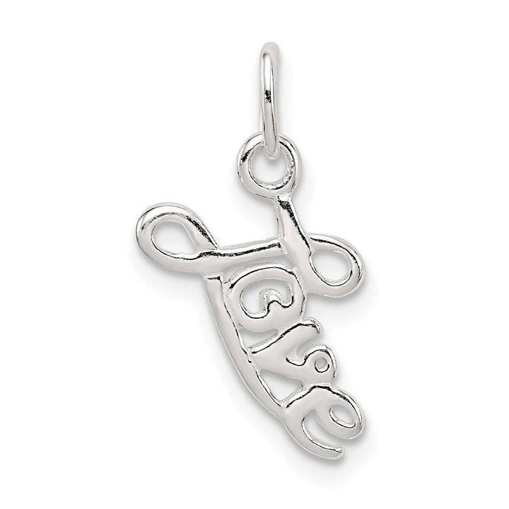 Lovely Rita's Pendants & Charms Sterling Silver Solid Polish Finish Love Charm