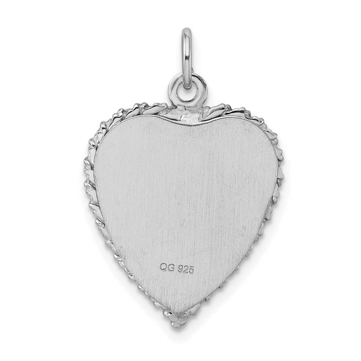 Lovely Rita's Pendants & Charms Sterling Silver Solid Sweet Sixteen Heart Charm