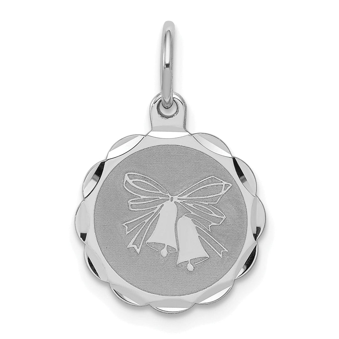 Lovely Rita's Pendants & Charms Sterling Silver Solid Wedding Bells Disc Charm
