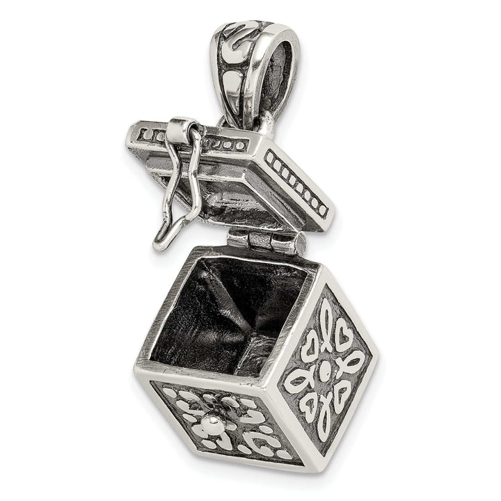 Lovely Rita's Pendants & Charms Sterling Silver Square Prayer Box Pendant