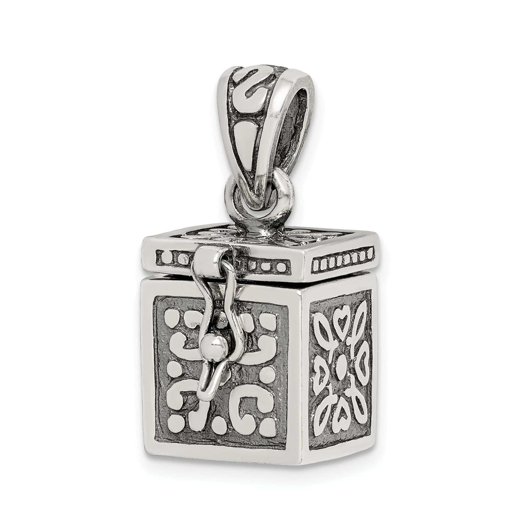 Lovely Rita's Pendants & Charms Sterling Silver Square Prayer Box Pendant