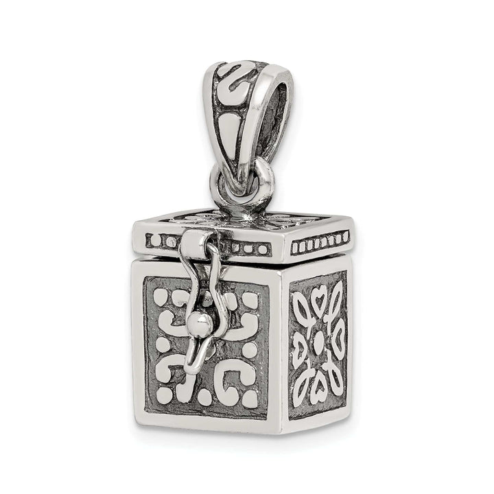 Lovely Rita's Pendants & Charms Sterling Silver Square Prayer Box Pendant
