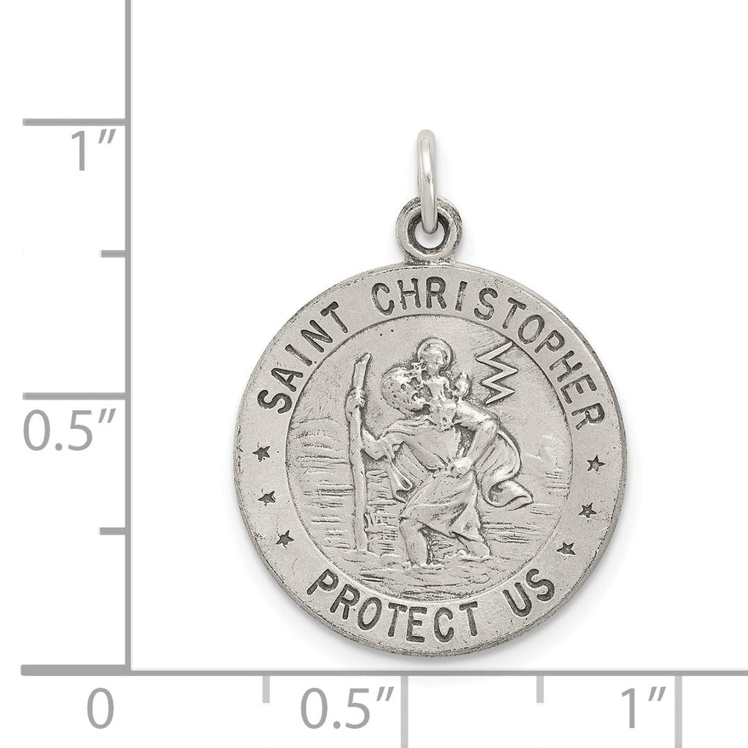 Lovely Rita's Pendants & Charms Sterling Silver St. Christopher Basketball Medal