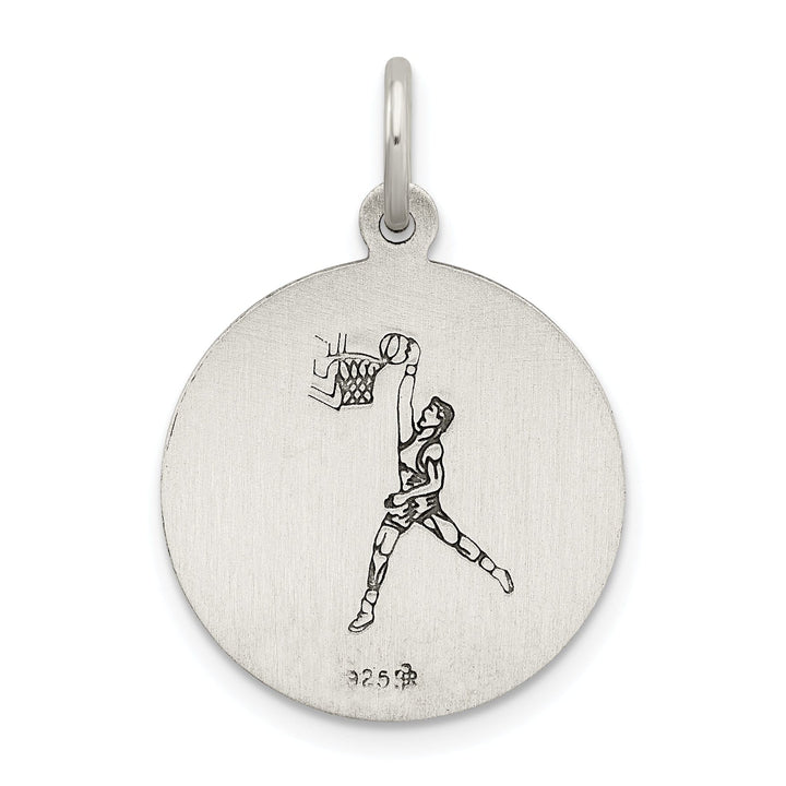 Lovely Rita's Pendants & Charms Sterling Silver St. Christopher Basketball Medal