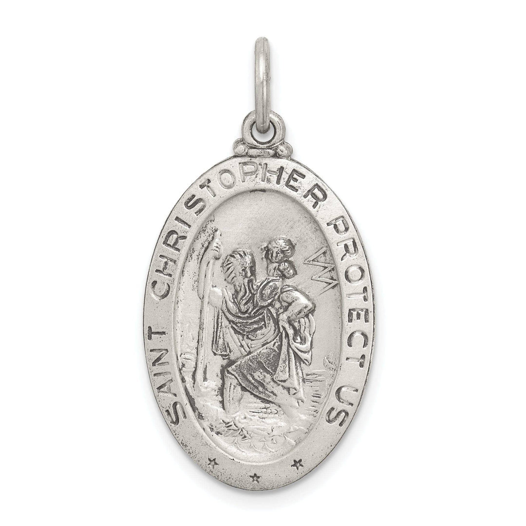Lovely Rita's Pendants & Charms Sterling Silver St.Christopher Football Medal