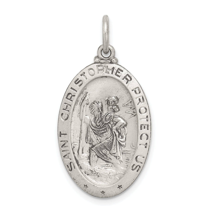 Lovely Rita's Pendants & Charms Sterling Silver St.Christopher Football Medal