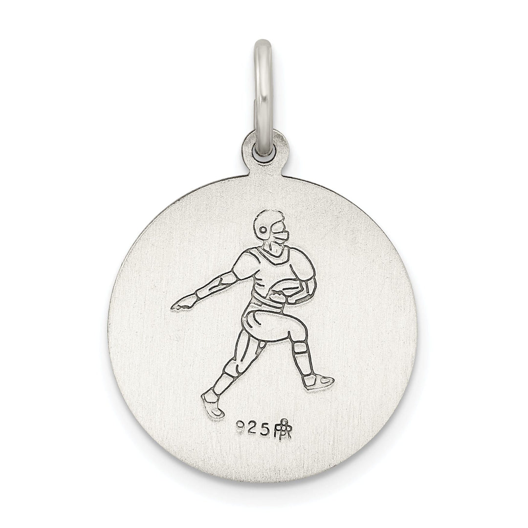 Lovely Rita's Pendants & Charms Sterling Silver St. Christopher Football Medal
