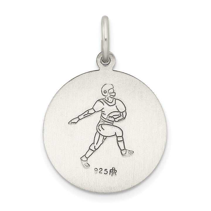Lovely Rita's Pendants & Charms Sterling Silver St. Christopher Football Medal